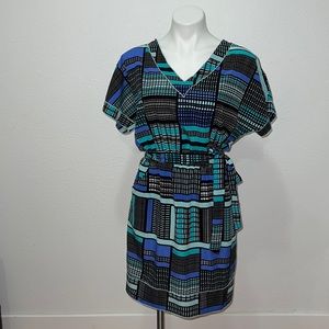 Banana Republic Block Patterned Dress Sz 8